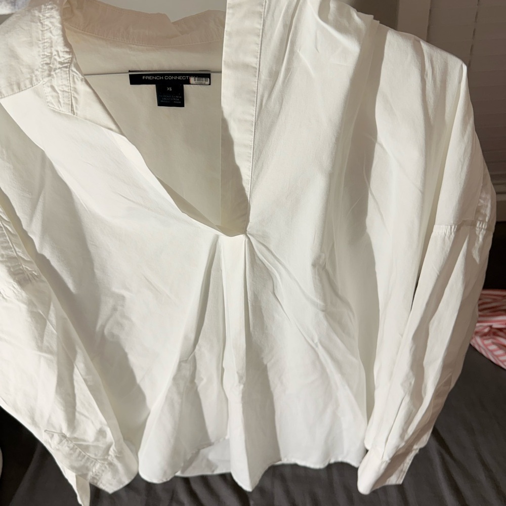 French Connection Women's White Blouse
